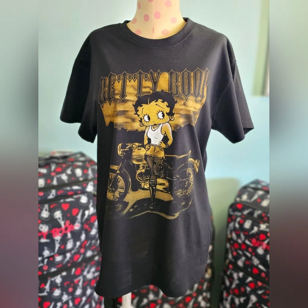 BETTY BOOP Biker T-Shirt - Picture 2 of 7